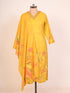 Mustard Cotton Kurti With Floral Print